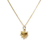 Petite 14kt Gold and Diamond Heart