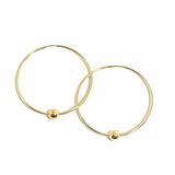 Amelia Infinity Hoop with Gold Ball Accent / Medium