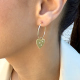 Golden Heart Dangle Earring