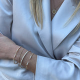 14kt Nine Diamond Flex Bracelet