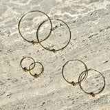 Amelia Infinity Hoop with Gold Ball Accent / Medium