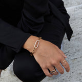 Friendship Bracelet w/ 14kt gold and diamond enhancer/carabiner