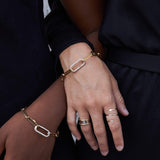 Friendship Bracelet w/ 14kt gold and diamond enhancer/carabiner