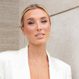 Book Chain Gold Disc Earring