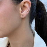 Lucky Horseshoe Diamond Stud