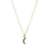 PETITE MOON PAVÉ DIAMOND NECKLACE