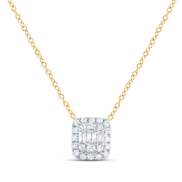 Square Diamond Necklace