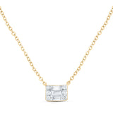Diamond Emerald Cut Necklace