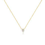 14kt Diamond Cluster Necklace