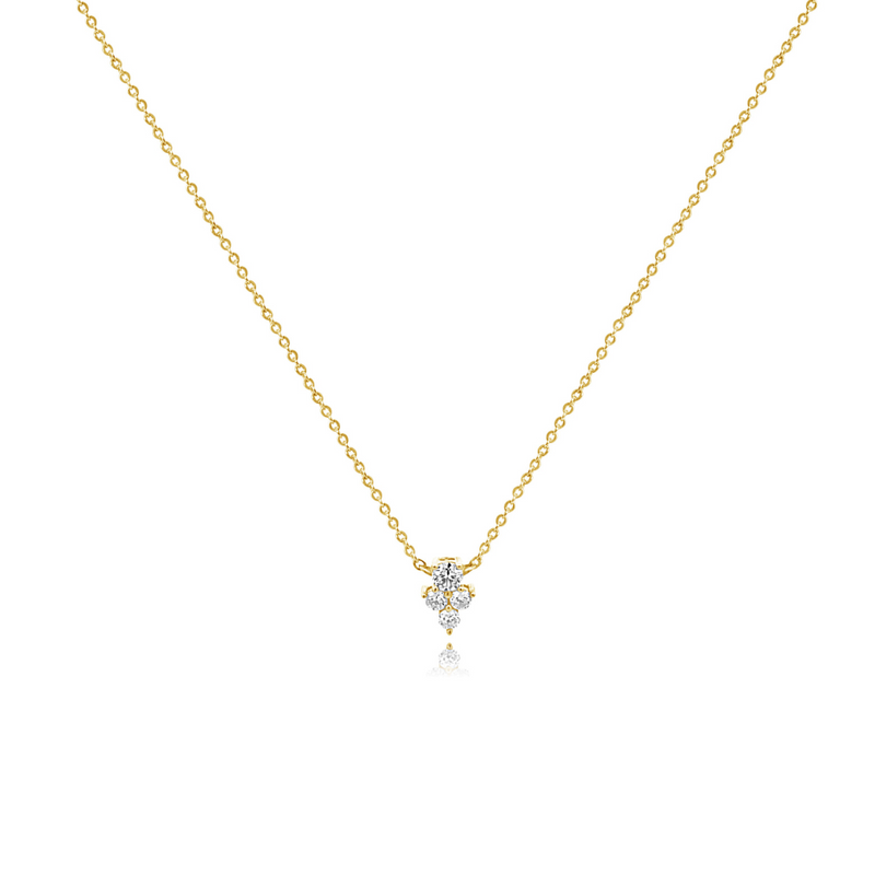 Four Stone Diamond Cluster Pendant (P0044) – R&R Jewelers
