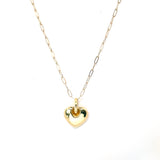 14kt Puff Heart Necklace