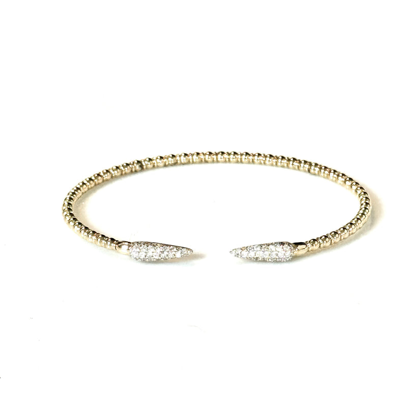 14kt Gold & Diamond Open Point Flex Bracelet
