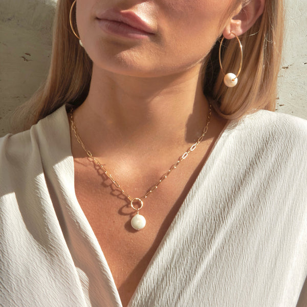 ESTHER COIN PEARL NECKLACE