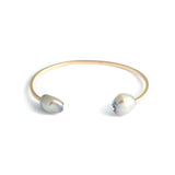 Gold Dueling Pearl Cuff