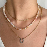 Faceted Rose Quartz Gemstone Necklace