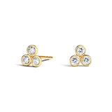 FLEUR DIAMOND TRIO STUDS