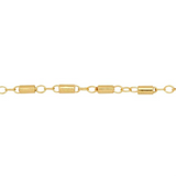 Gold chain link on a white background