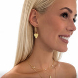 Golden Heart Dangle Earring