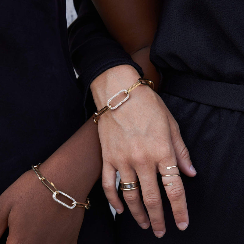 Friendship Bracelet w/ 14kt gold and diamond enhancer/carabiner