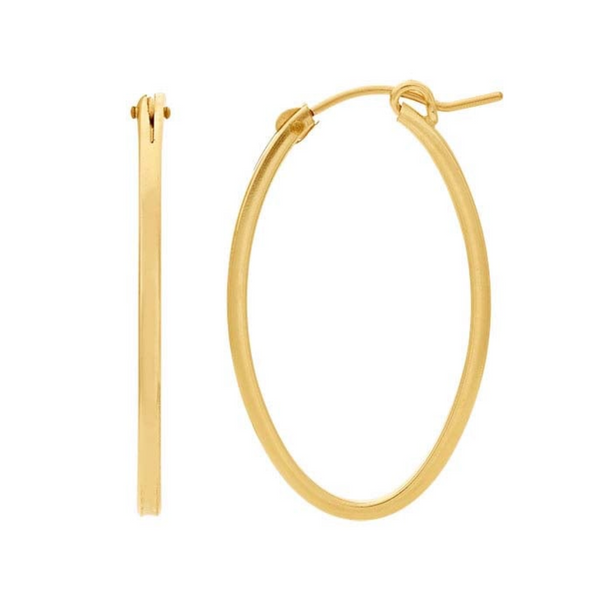 Kristen Golden Oval Hoop - Large