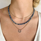 Petite Denim Aventurine Gemstone Necklace