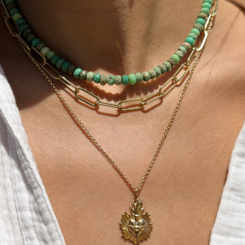 Chrysoprase Gemstone Necklace