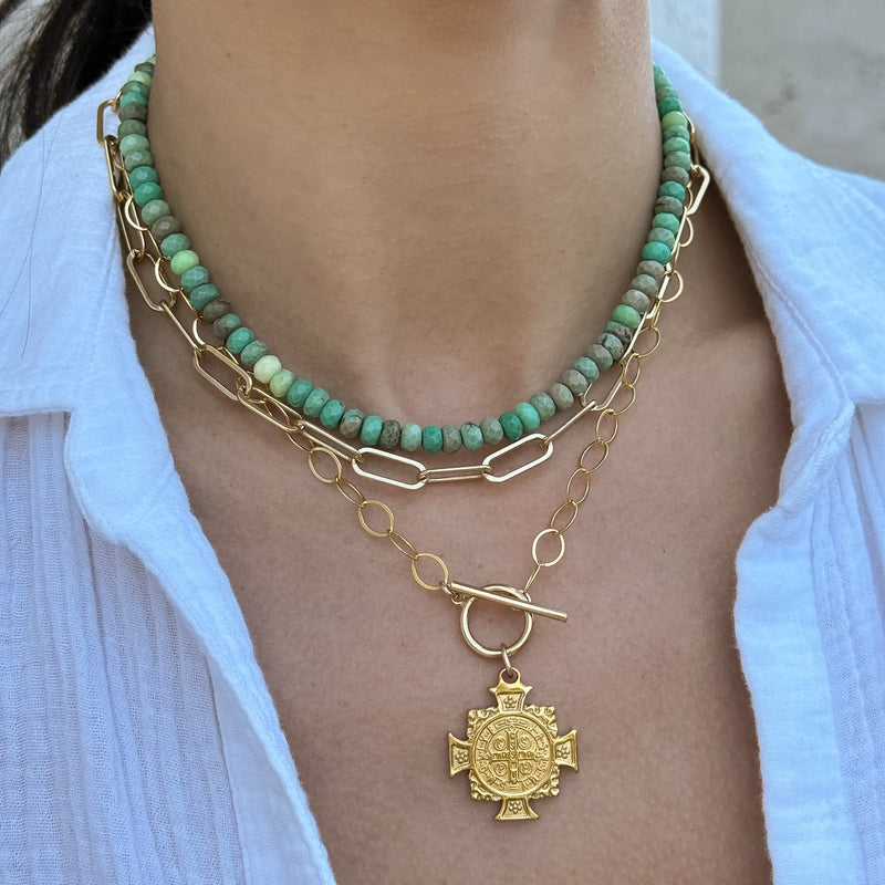 Chrysoprase Gemstone Necklace