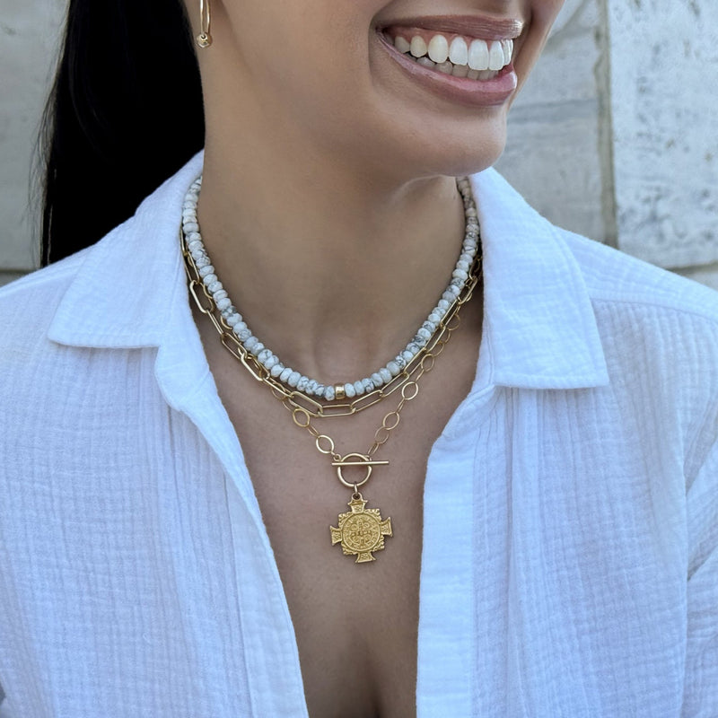 Howlite Gemstone Necklace