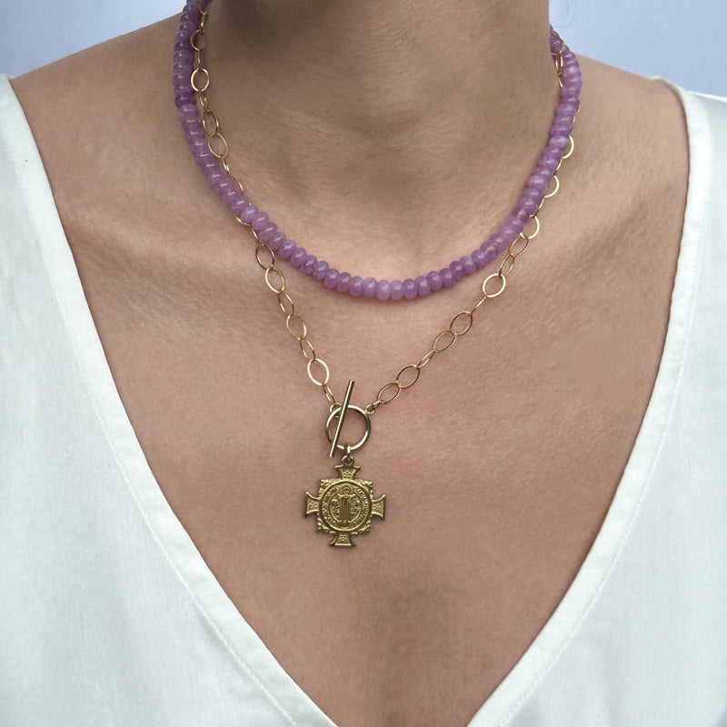 Lavender Jade Gemstone Necklace