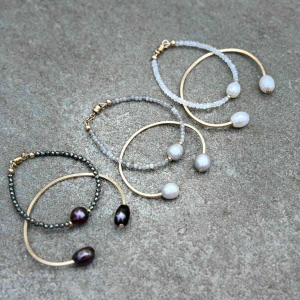 Caroline Pearl & Gemstone Bracelets