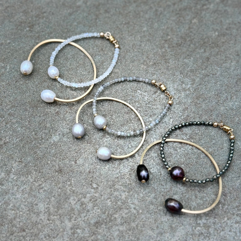 Caroline Pearl & Gemstone Bracelets