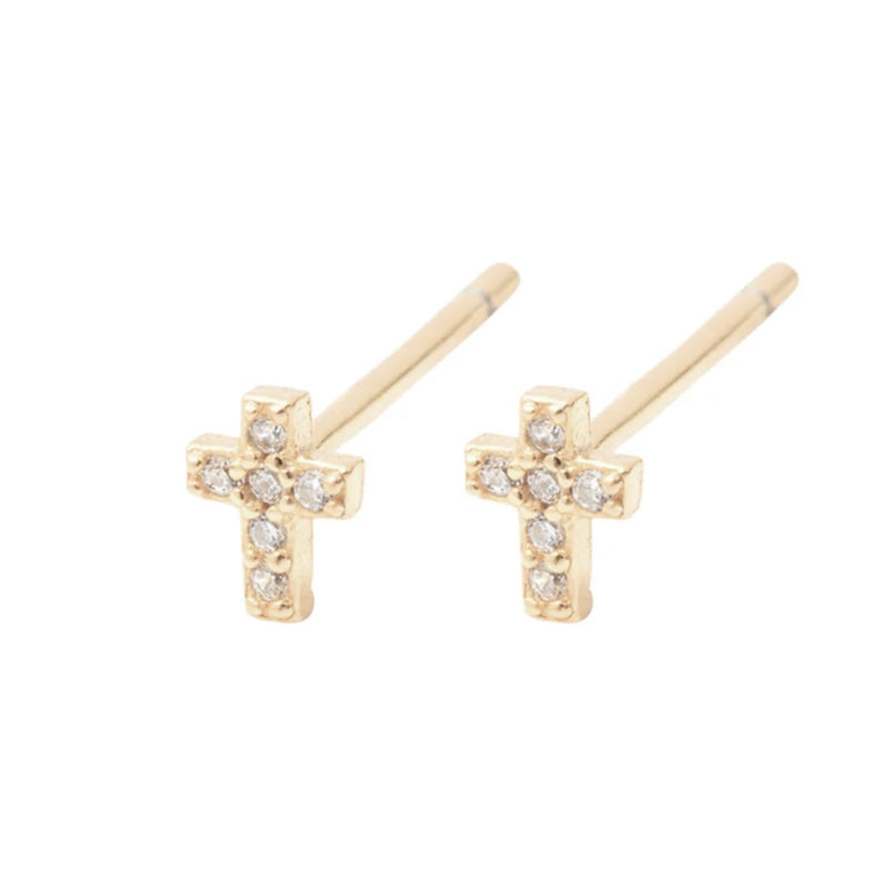 Petite Cross Studs