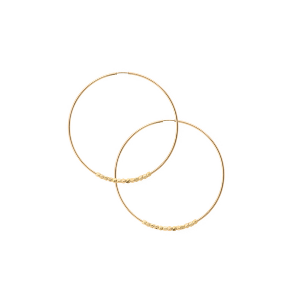 Celine Beaded Infinity Hoop Medium