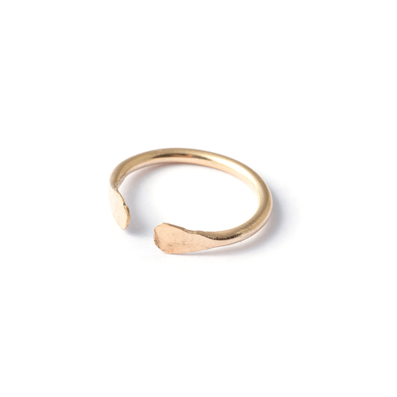 C Ring - 14kt Gold-Filled or Sterling Silver, Hand Hammered Ring