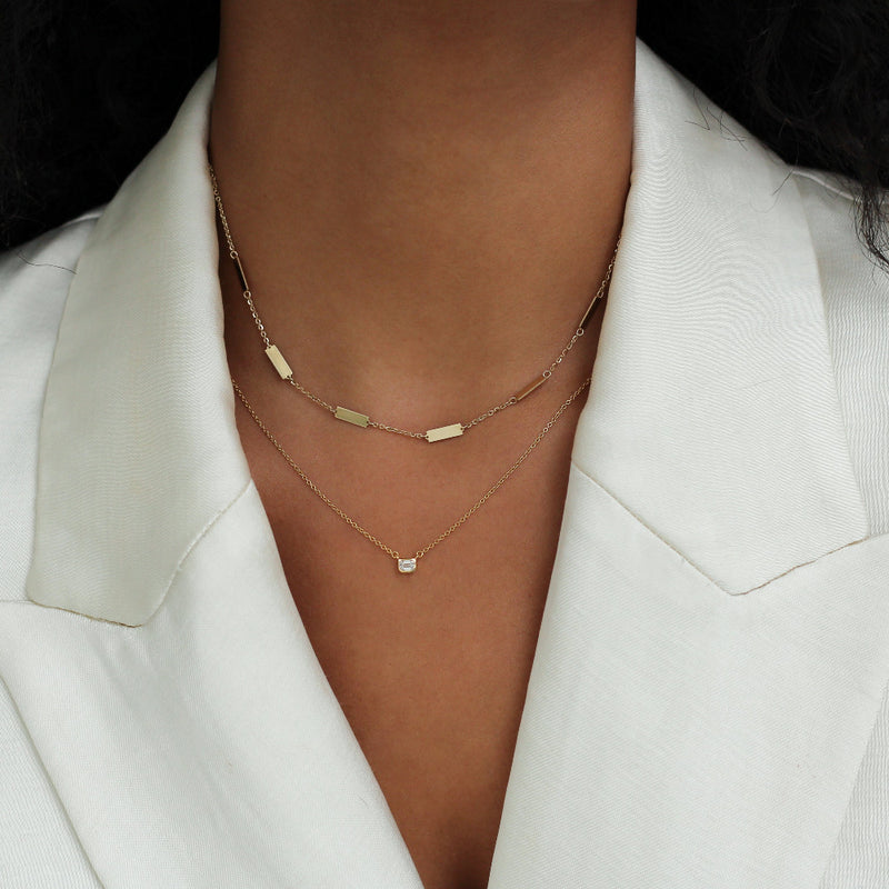 14kt Gold Bar Necklace