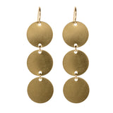 Mel Golden Disc Dangle Earring