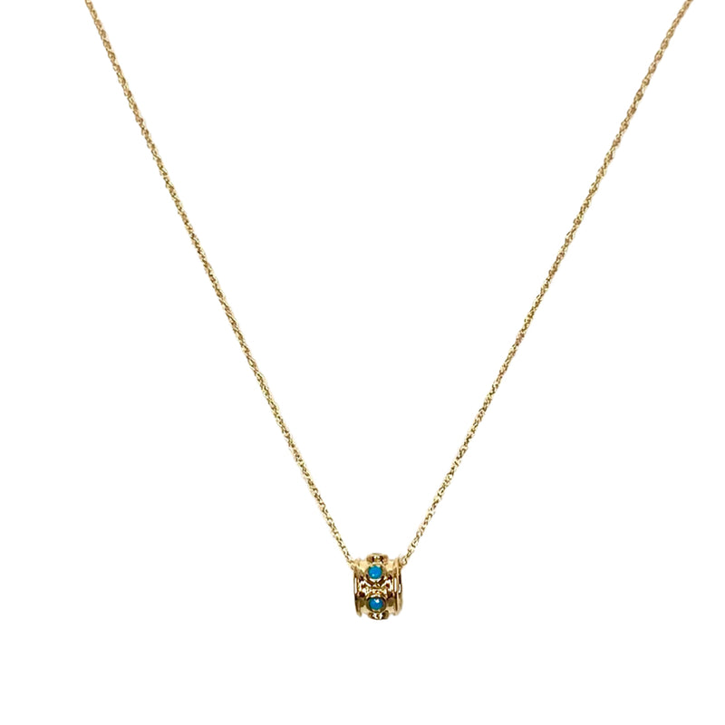 14kt Gold and Turquoise Bead Party Circle